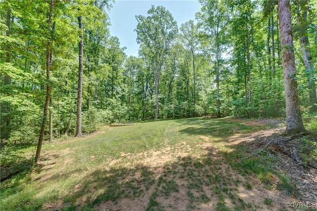 3016 Maple Grove Ln, Powhatan, VA 23139 - view of green lawn with a forest view