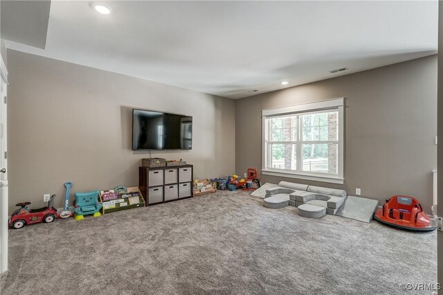 3016 Maple Grove Ln, Powhatan, VA 23139 - game room featuring carpet floors and recessed lighting