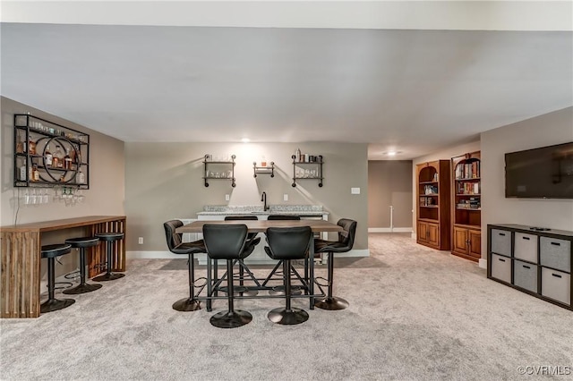 3016 Maple Grove Ln, Powhatan, VA 23139 - dining room featuring a bar and carpet