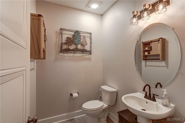 3016 Maple Grove Ln, Powhatan, VA 23139 - half bathroom with a sink and toilet