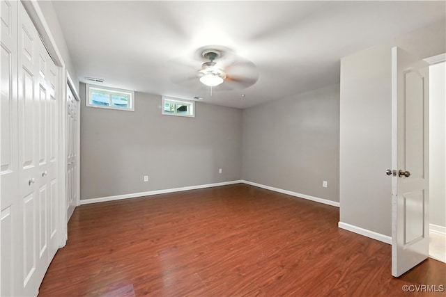 3036 Perdue Springs Ln, Chester, VA 23831 - unfurnished bedroom featuring wood finished floors, a closet, and ceiling fan