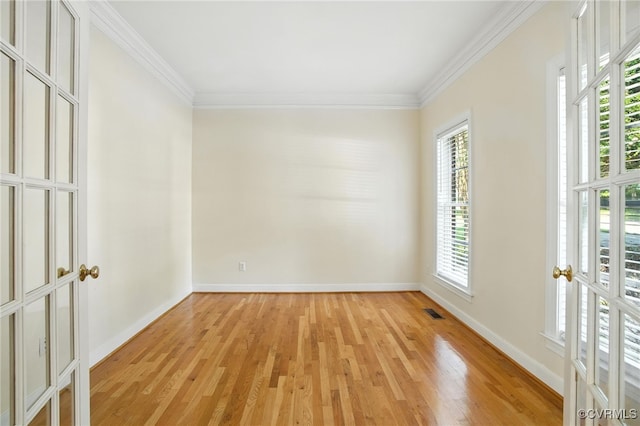 8248 Hampton Arbor Cir, Chesterfield, VA 23832 - empty room featuring ornamental molding and light wood-type flooring