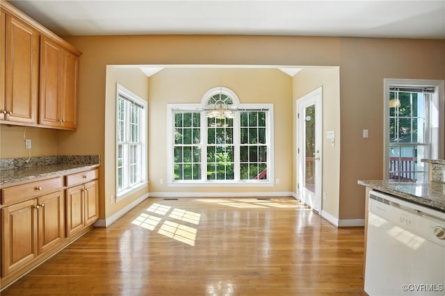 8248 Hampton Arbor Cir, Chesterfield, VA 23832 - unfurnished dining area with light wood-style floors and baseboards
