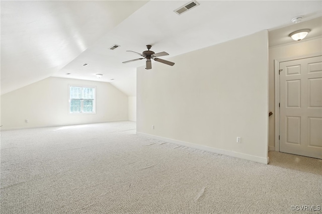 8248 Hampton Arbor Cir, Chesterfield, VA 23832 - bonus room featuring light colored carpet, a ceiling fan, and lofted ceiling