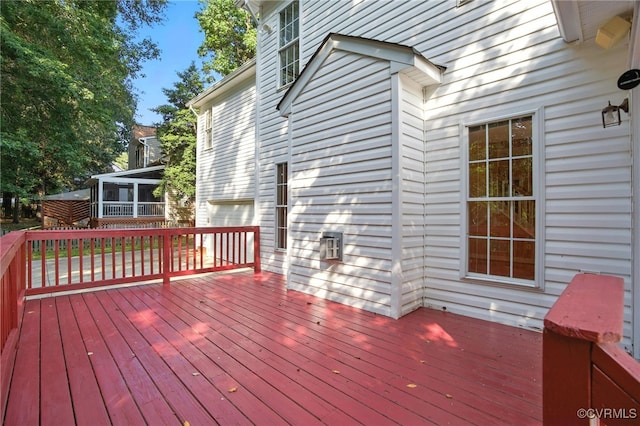 8248 Hampton Arbor Cir, Chesterfield, VA 23832 - wooden deck with a sunroom