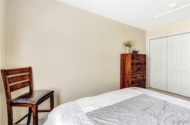 5773 S Jessup Rd, Chesterfield, VA 23832 - bedroom featuring carpet floors, attic access, and a closet