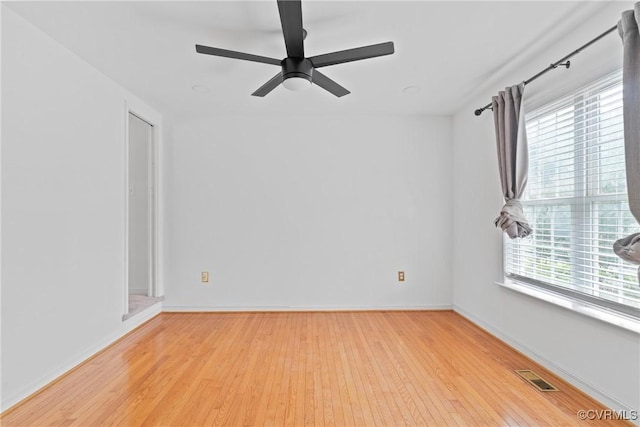 5413 Cranston Ct, Henrico, VA 23059 - spare room with light wood-style flooring and ceiling fan