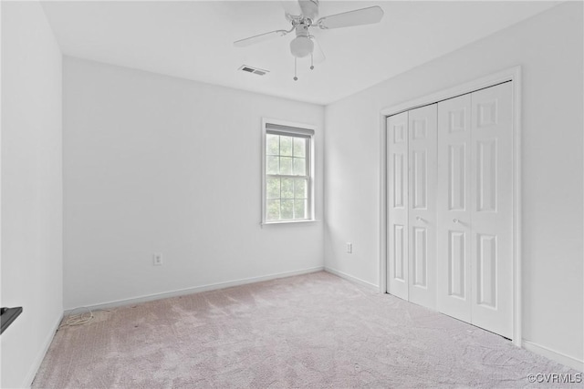 5413 Cranston Ct, Henrico, VA 23059 - unfurnished bedroom featuring carpet flooring, a closet, and a ceiling fan
