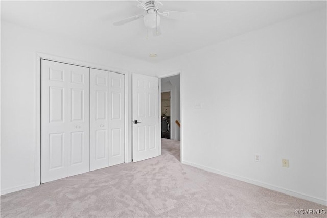 5413 Cranston Ct, Henrico, VA 23059 - unfurnished bedroom featuring carpet flooring, a closet, and ceiling fan