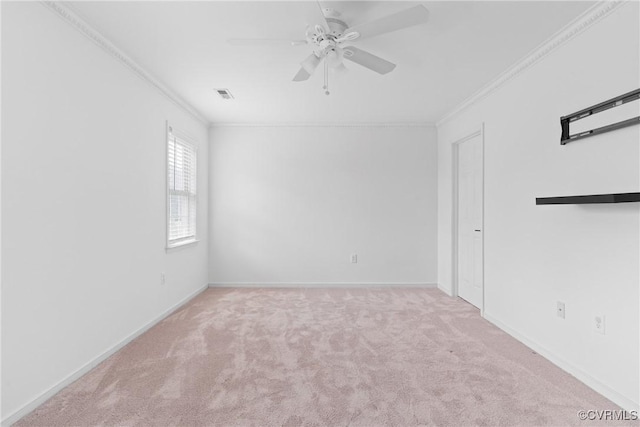 5413 Cranston Ct, Henrico, VA 23059 - carpeted empty room with crown molding and ceiling fan