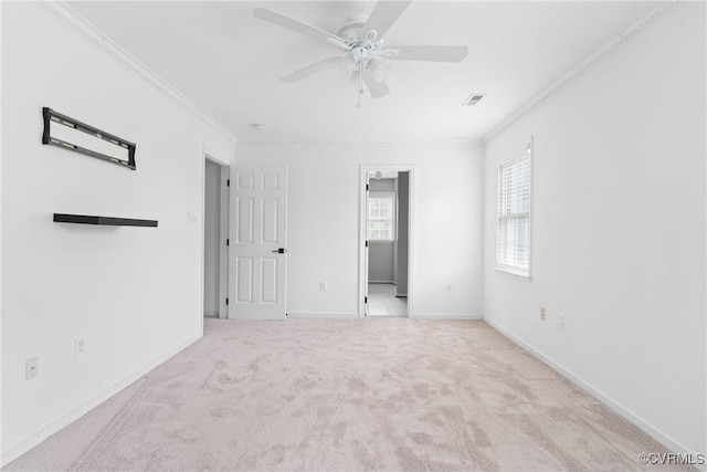 5413 Cranston Ct, Henrico, VA 23059 - unfurnished bedroom featuring ornamental molding, carpet floors, and ceiling fan