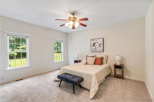 6125 Trinity Church Rd, Dinwiddie, VA 23833 - bedroom featuring light colored carpet and ceiling fan