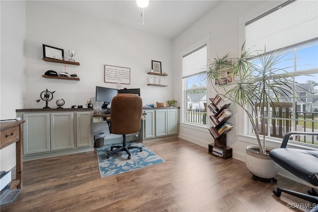 9524 Simonsville Rd, Midlothian, VA 23112 - office with wood finished floors and baseboards