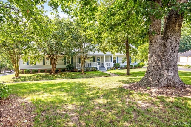 4310 Courthouse Rd, Prince George, VA 23875 - view of front of property with covered porch and a front lawn