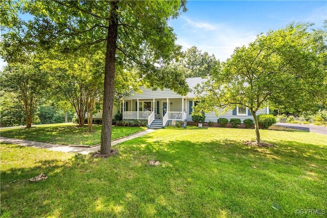 4310 Courthouse Rd, Prince George, VA 23875 - view of front of property with a porch and a front lawn