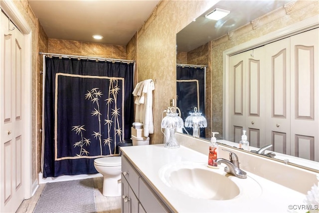 4310 Courthouse Rd, Prince George, VA 23875 - bathroom with vanity and curtained shower