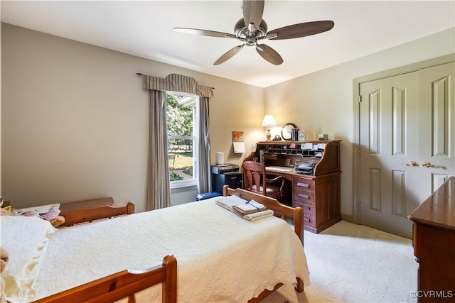 4310 Courthouse Rd, Prince George, VA 23875 - bedroom with carpet flooring, ceiling fan, and a closet