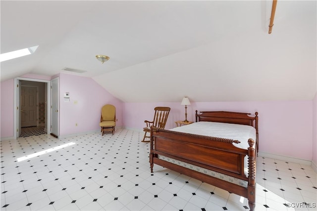 4310 Courthouse Rd, Prince George, VA 23875 - bedroom featuring vaulted ceiling, a skylight, and light floors