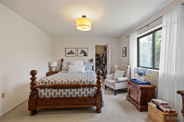 275 Meadowview Ln, Farmville, VA 23901 - bedroom with light colored carpet and a walk in closet