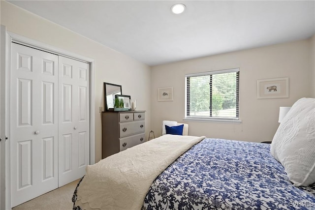 275 Meadowview Ln, Farmville, VA 23901 - bedroom with a closet, carpet floors, and recessed lighting