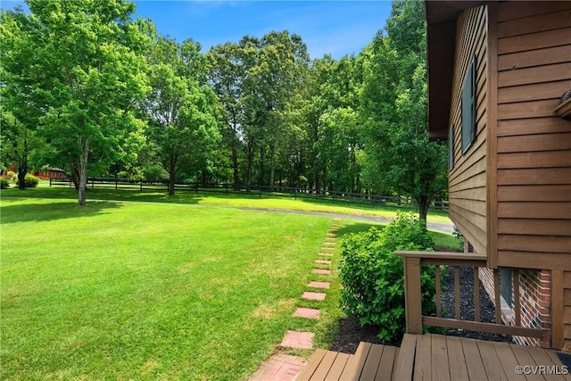 275 Meadowview Ln, Farmville, VA 23901 - view of yard featuring a wooden deck