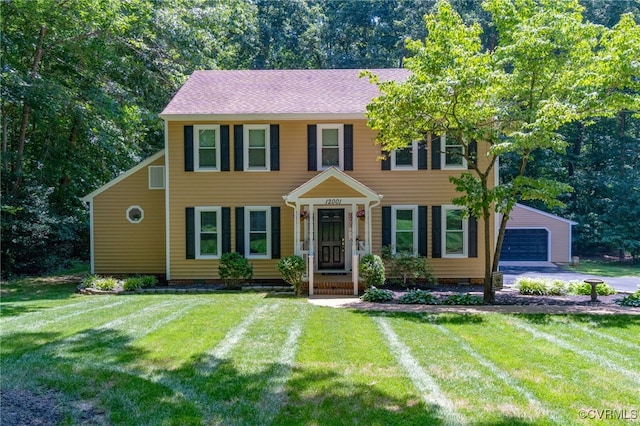 12001 Buckhorn Rd, Chesterfield, VA 23838 - colonial-style house with a front lawn