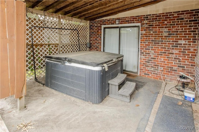 15601 Meridian Ave, Chester, VA 23831 - exterior view of a jacuzzi and brick siding
