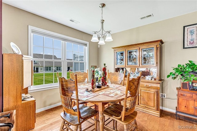 8125 Janice Ave, Mechanicsville, VA 23111 - dining room featuring a chandelier and light wood finished floors
