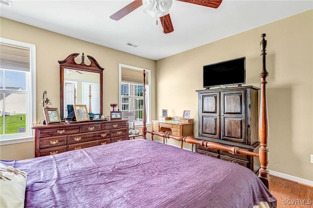 8125 Janice Ave, Mechanicsville, VA 23111 - bedroom featuring wood finished floors and ceiling fan