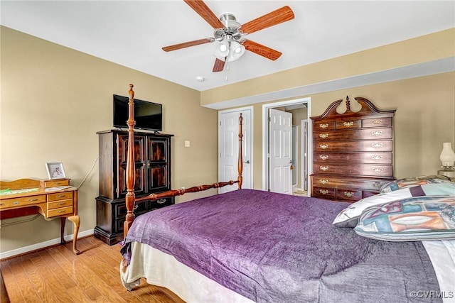 8125 Janice Ave, Mechanicsville, VA 23111 - bedroom with wood finished floors and a ceiling fan