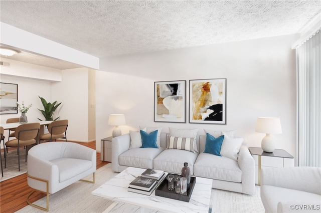 2106 Turtle Run Dr Unit 4, Henrico, VA 23233 - living room featuring wood finished floors and a textured ceiling