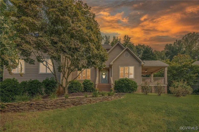 9712 Kingussle Ln, North Chesterfield, VA 23236 - view of front of home featuring a front yard and a ceiling fan