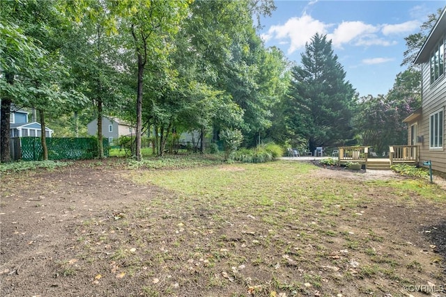 9712 Kingussle Ln, North Chesterfield, VA 23236 - view of yard featuring a wooden deck