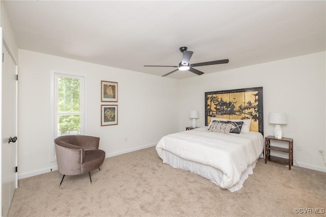 3211 Fox Chase Dr, Midlothian, VA 23112 - bedroom featuring light carpet and ceiling fan