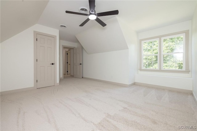 10703 Kriserin Cir, Chester, VA 23831 - additional living space featuring vaulted ceiling, carpet, and a ceiling fan