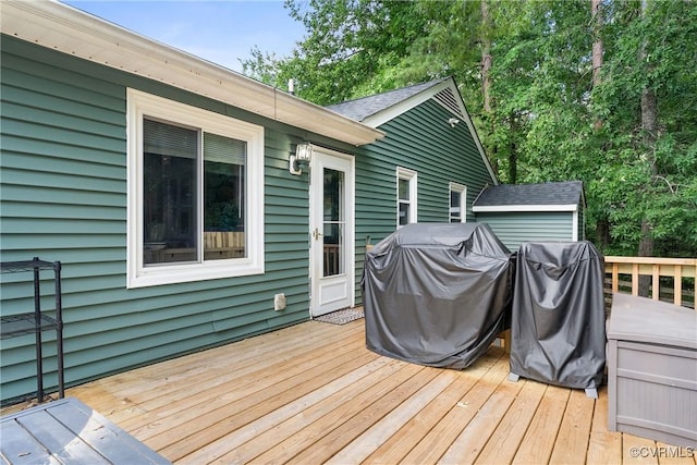 7085 Foxlair Dr, Mechanicsville, VA 23111 - wooden terrace featuring a grill