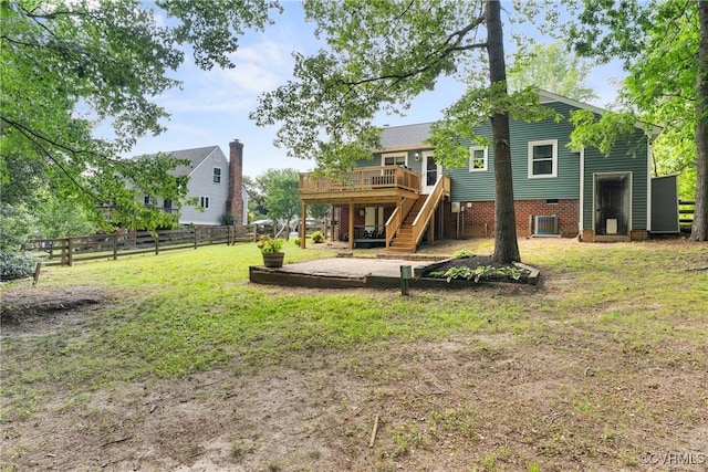 7085 Foxlair Dr, Mechanicsville, VA 23111 - rear view of house featuring a deck and stairs