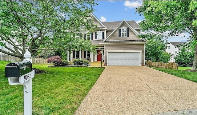 9032 Fascine Ct, Mechanicsville, VA 23116 - view of front of house featuring concrete driveway, an attached garage, and a shingled roof