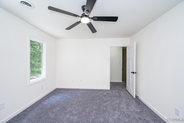 2629 Maidens Rd, Powhatan, VA 23139 - spare room with dark carpet and ceiling fan