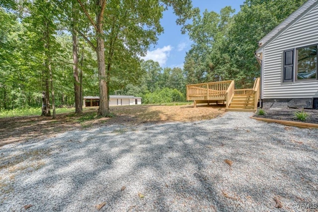 2629 Maidens Rd, Powhatan, VA 23139 - view of yard featuring a wooden deck