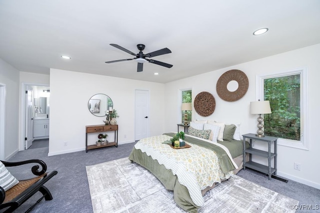 2629 Maidens Rd, Powhatan, VA 23139 - bedroom featuring carpet floors, recessed lighting, and ceiling fan