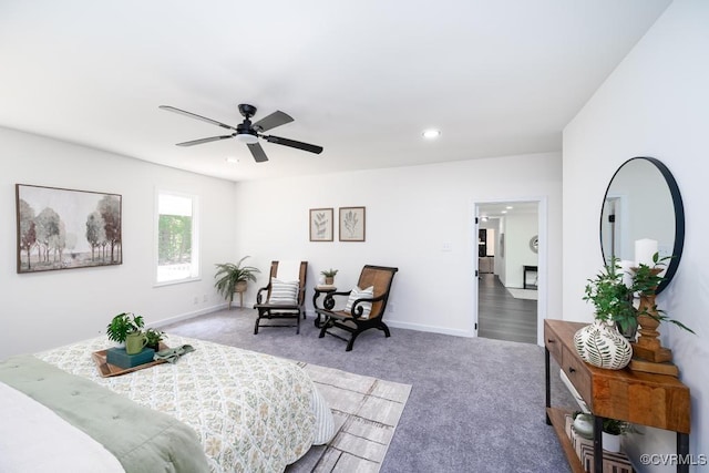 2629 Maidens Rd, Powhatan, VA 23139 - carpeted bedroom featuring recessed lighting and a ceiling fan