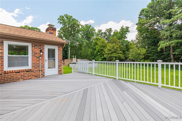 3 Milby Cir, Sandston, VA 23150 - wooden terrace with a lawn