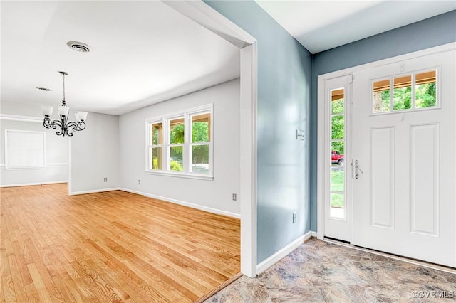 3 Milby Cir, Sandston, VA 23150 - foyer entrance with a chandelier and light wood-type flooring