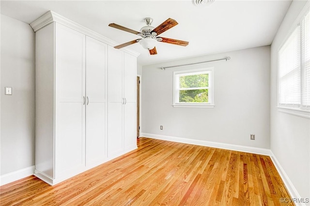 3 Milby Cir, Sandston, VA 23150 - unfurnished bedroom with light wood-style flooring, a closet, and ceiling fan