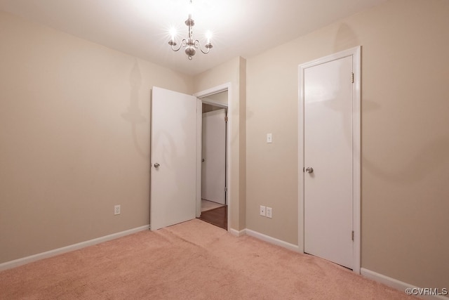 2713 Brookforest Rd, Midlothian, VA 23112 - unfurnished bedroom with carpet and a chandelier