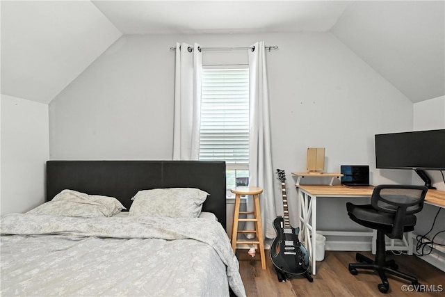 16731 Amherst Oak Ln, Chesterfield, VA 23834 - bedroom featuring lofted ceiling, wood finished floors, and a desk
