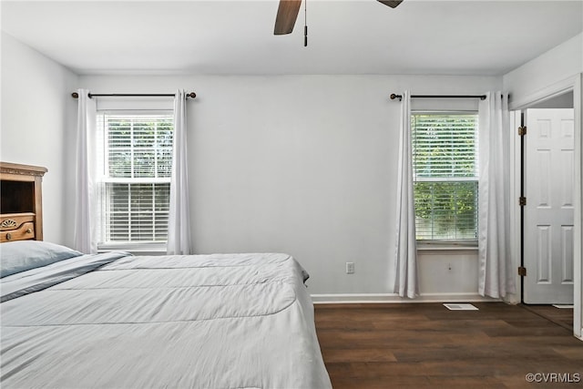16731 Amherst Oak Ln, Chesterfield, VA 23834 - bedroom featuring dark wood-type flooring and ceiling fan