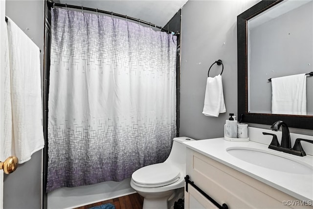 16731 Amherst Oak Ln, Chesterfield, VA 23834 - full bathroom featuring vanity, shower / tub combo, and wood finished floors