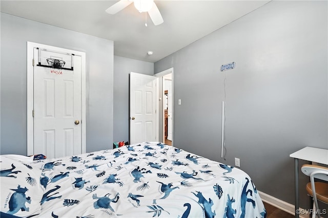 16731 Amherst Oak Ln, Chesterfield, VA 23834 - bedroom featuring dark wood-style flooring and a ceiling fan